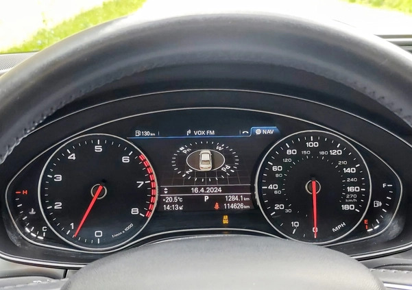 Audi A6 cena 60900 przebieg: 114000, rok produkcji 2014 z Łódź małe 277